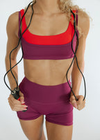 Muse Layered Bra - Scarlet & Fig