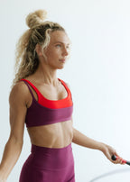 Muse Layered Bra - Scarlet & Fig