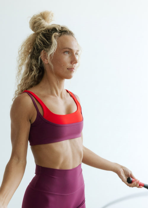 Muse Layered Bra - Scarlet & Fig